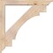 Ekena Millwork Merced Traditional Smooth Bracket w/ Offset Brace, Douglas Fir, 5 1/2"W x 38"D x 38"H BKT0604X38X38MRC01SDF - alternate 3